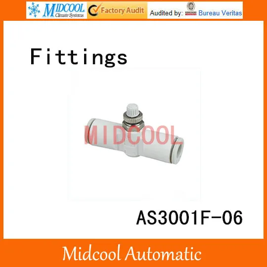 

SMC type high quality AS3001F-06 O.D 6mm Clapboard pipe throttle valve pneumatic components