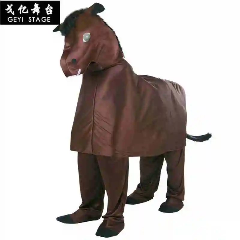 Costume Cosplay cheval de dessin animé pour garçons et filles, combinaisons pour enfants, vêtements de carnaval, fournitures de robe fantaisie de fête pour adultes