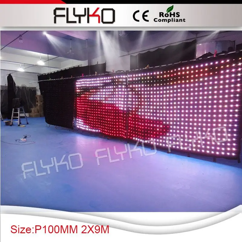 p10 2*9m hot sale led curtain display for wedding decoration