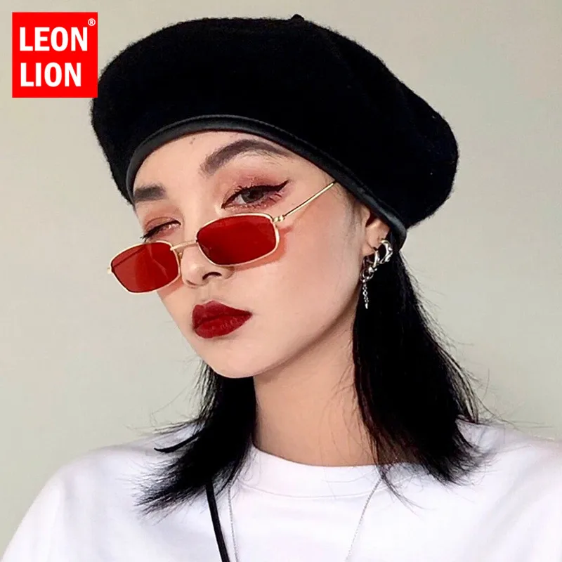 LeonLion 2023 Mirror Street Beat Sunglasses Women/Men Brand Designer Vintage Glasses Lady Driving UV400 Oculos De Sol Gafas