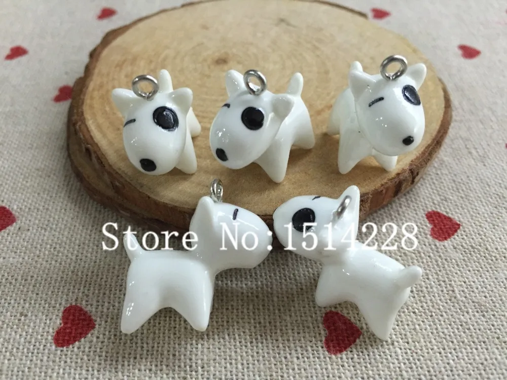 Mina Free shipping!  Cute animal charms.3D resin big eye dog pendant for key chain/phone decoration,DIY.