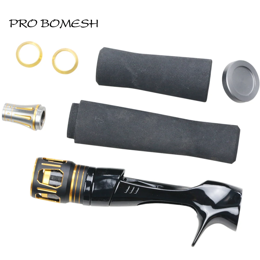 Pro Bomesh 1 Set High Hardness EVA Handle Casting Spray Painted Reel Seat Set Aluminum DIY Fishing Rod Pole Accessory Repair Kit