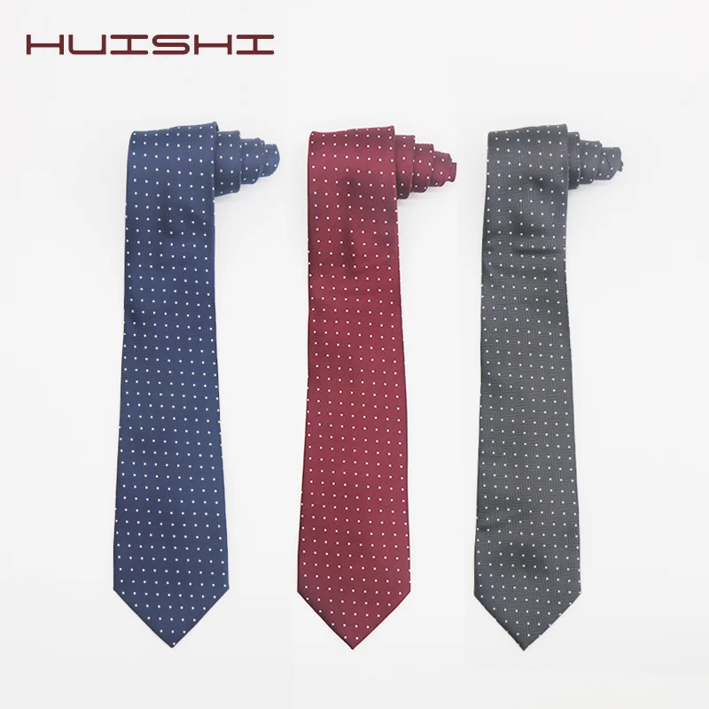 

HUISHI Hot New Fashion Male Brand Slim Designer polyester Neck Ties Cravate Narrow Men Neckties Tie For Men Shirt Tie