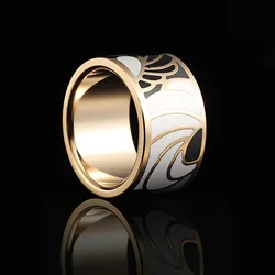 Free Shipping Hot Sale Fashion Enamel Jewelry Stainless Steel Rings For Women Colorful Trendy Angel Wings Design Party Gift