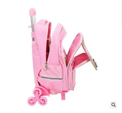 kids Rolling bags On wheels Children wheeled school backpack for girls kid School Trolley backpack Rolling Travel backpack bag