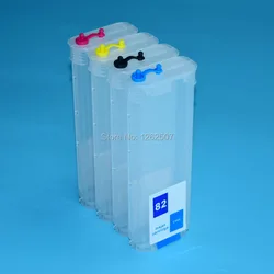 Large Volume 280ML 10 82 Or HP82 Inkjet Refillable Ink Cartridge For HP Designjet 500 510 800 815 820 Plus Plotters