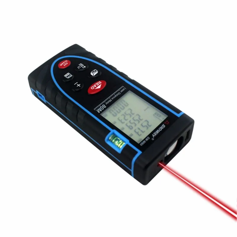 SW-M80 Digital Laser Distance Meter Rangefinder Tape Measure Area/volume Tool