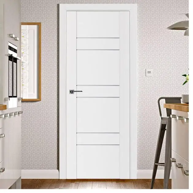 new design contemporary solid wood door slab lacquered enamel modern interior door shaker H1905