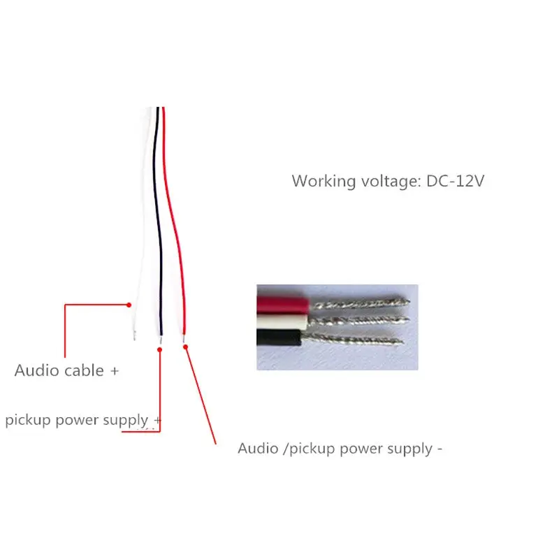 Output Volume Adjustable Special MIC Microphone Module Audio Pickup Adapter Module with Pre-amplifier for CCTV IP Camera Accesso