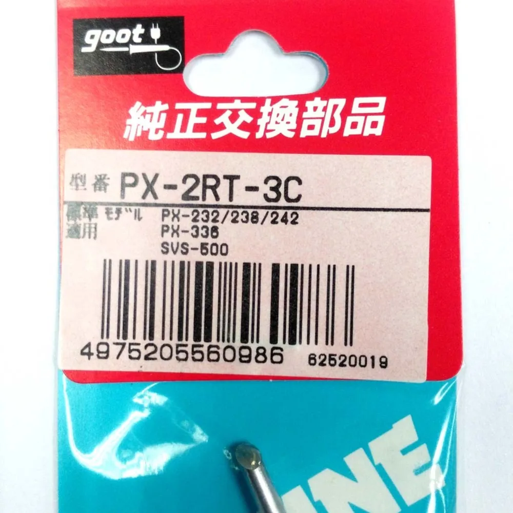 Punta de soldadura de PX-2RT-3C GOOT Original de Japón para PX-201, PX-232, PX-238, PX-242, PX-336, puntas de soldadura reemplazables