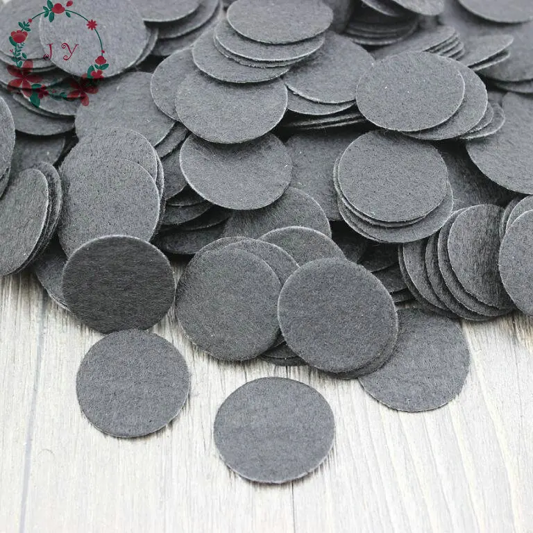 Set of 1000pcs white and black Die Cut Felt Circle Appliques DIY Cardmaking Craft Round Felt Packs 20-50mm size Wholesale