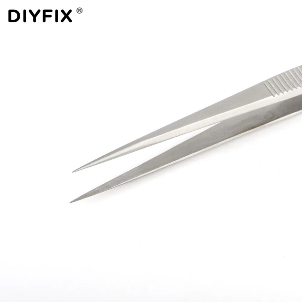 DIYFIX Chính Xác Điện Tử Nhíp Chống Tĩnh Điện Cong Thẳng Đầu Không Kìm Cộng Lực Sửa Chữa Điện Thoại Cầm Tay Bộ