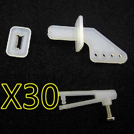 

30PCS RC spare parts Rudder Servo Rob Angle Set For RC FPV Airplane Helicopter With 1mm Chuck Screw