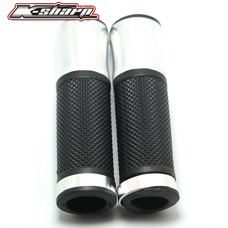 9 color CNC Motorcycle Aluminum Rubber Gel Hand Grips 7/8