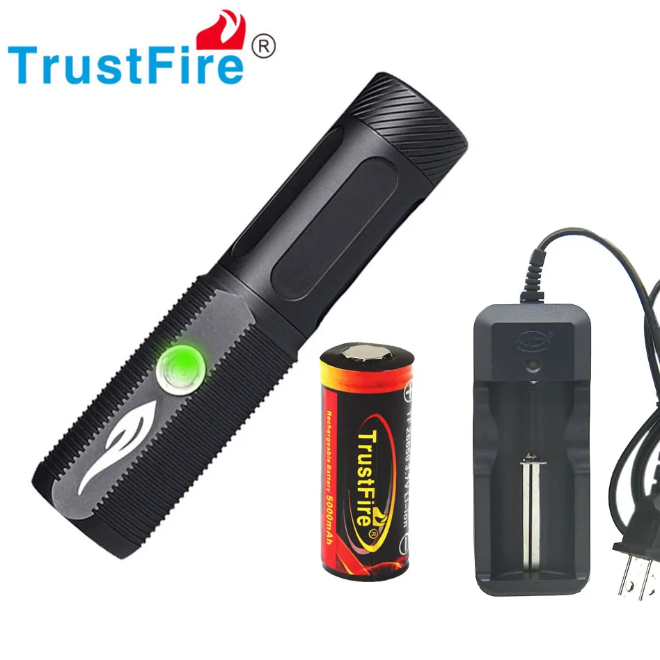 TrustFire A10 USB 2.0 Flashlight * L2 26650 Torch 1200LM LED torch USB Port as Power Bank with 26650 5000mAh battery lanterns