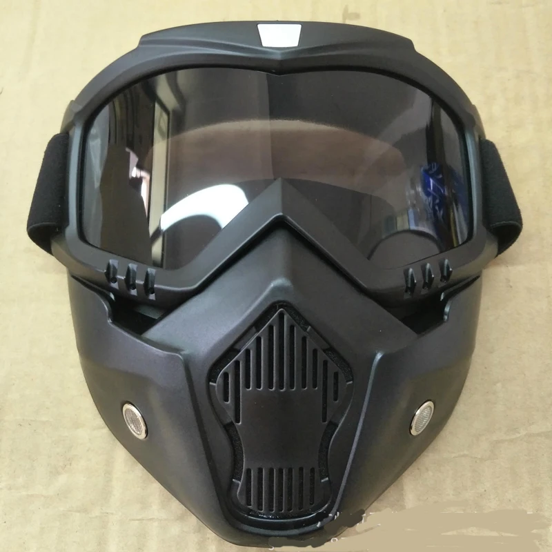 

Hot Sales Modular Mask Detachable Goggles And Mouth Filter Perfect for Open Face Motorcycle Half Helmet or Vintage Helmets