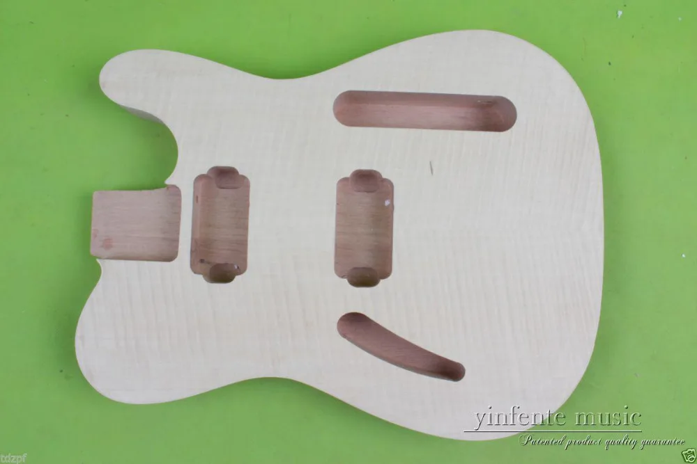 Solid Body Electric guitar Body Replace mahogany Flame Maple Veneer #865