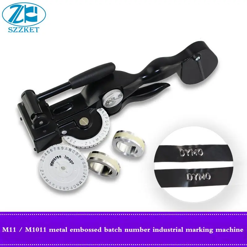 Manual Labeling Machine m1011 M11 Metal Embossing Batch Number Industrial Belt Engraving Typewriter