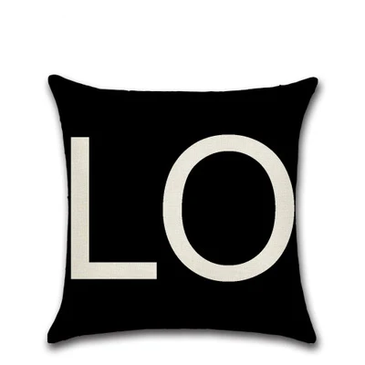 LOVE Series Decorative Throw Pillow Case 18 X 18 Inch(45*45CM)Cotton Linen