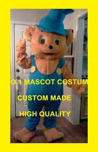 

2015 New Super Lovely Bamsy Bear Mascot Costume Adult Size Bear In Blue Theme Anime Cosply carnival Fancy Mascotte Dress 1737