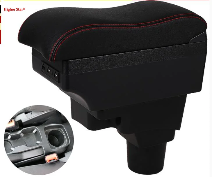 Multifunctional car console box,armrest storage box with USB For CHEVROLET Aveo/sonic 2011-2014