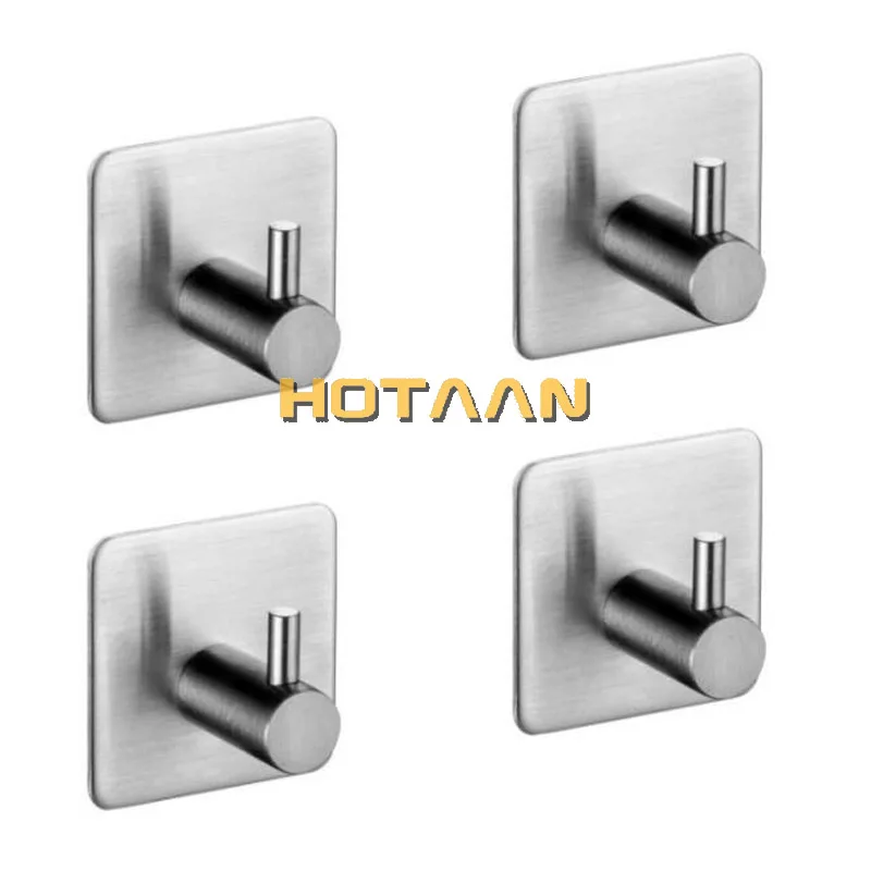 SUS 304 Stainless Steel Robe Hooks Wall Door Clothes Hanger Kitchen Bathroom Rustproof Towel Hooks Bathroom Accessory Organizer