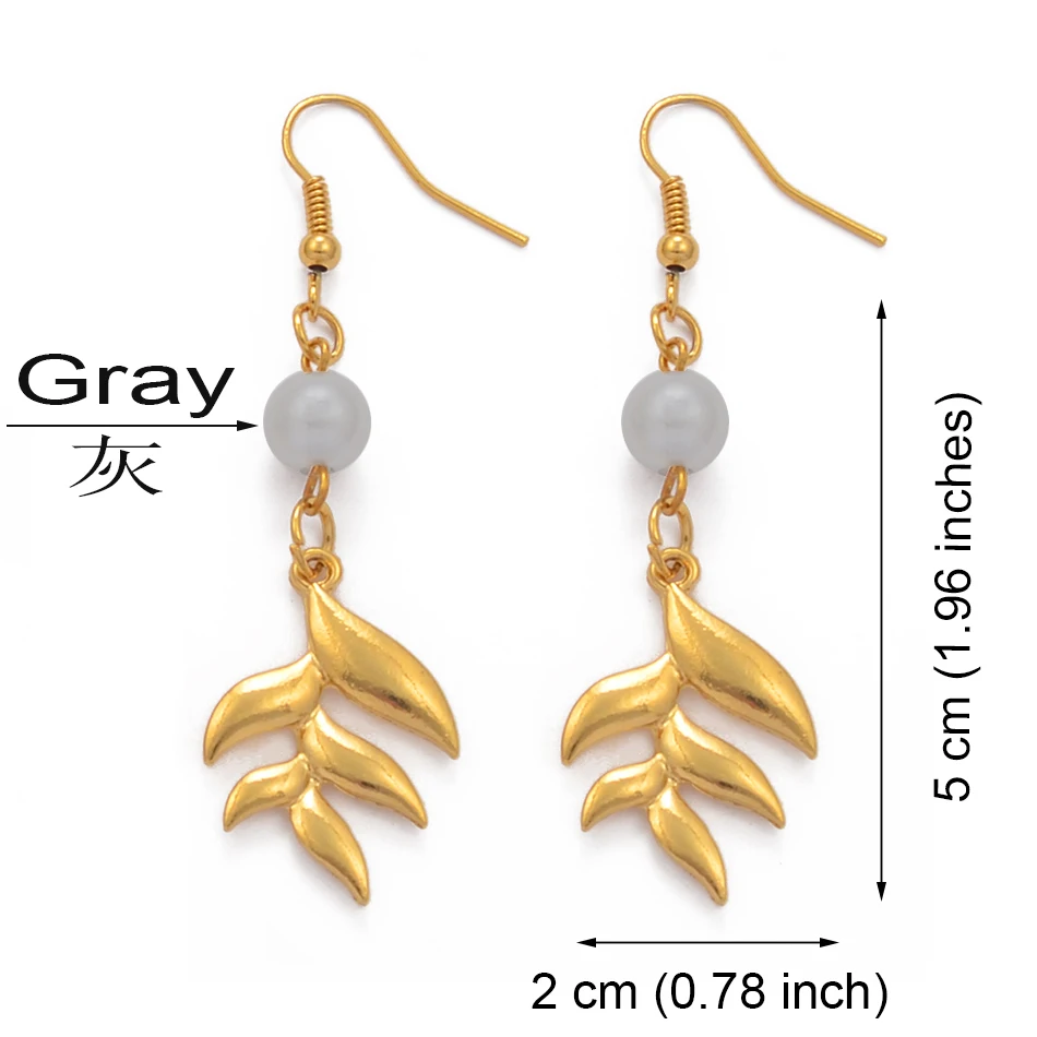 Anniyo Hawaiian Leaves Earrings for Woman Girls Jewelry Birthday Chuuk Guam African Earring Jewellery @211306