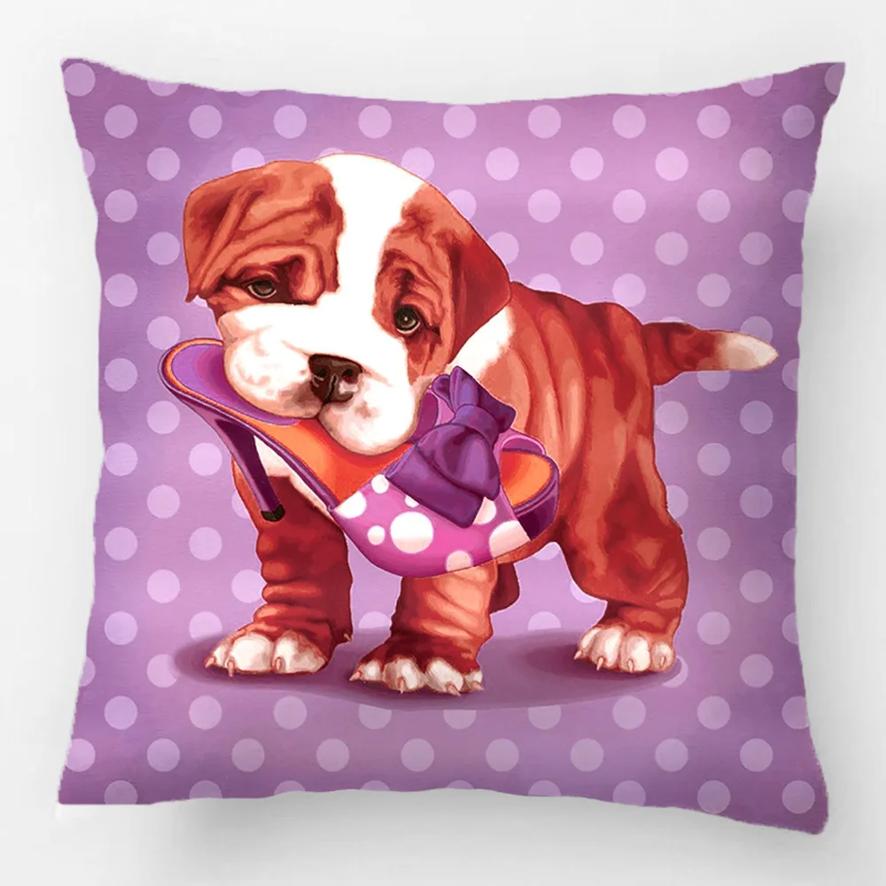 

English Bulldog And Shoe Throw Pillow Case Wedding Decorative Cushion Cover Pillowcase Customize Gift By Lvsure For Sofa Seat