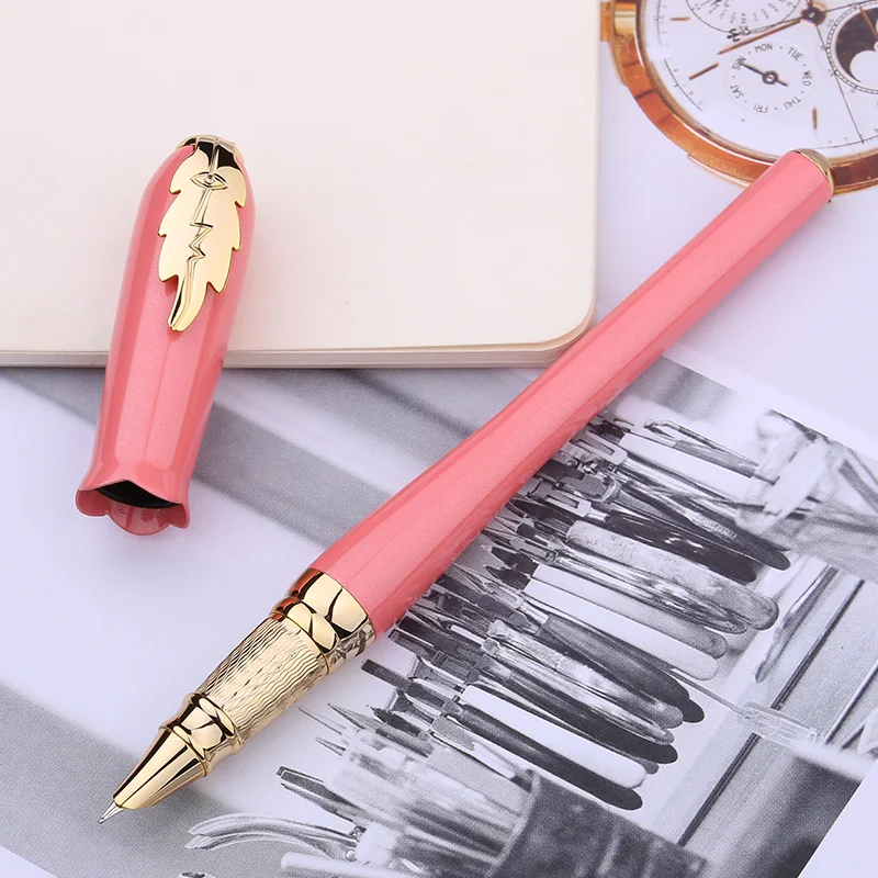 

Picasso 986 Greek Irene Fountain Pen Female Gift Pink Bud Cap Leaf Clip Iridium 0.38 Financial Homework Exam Writing