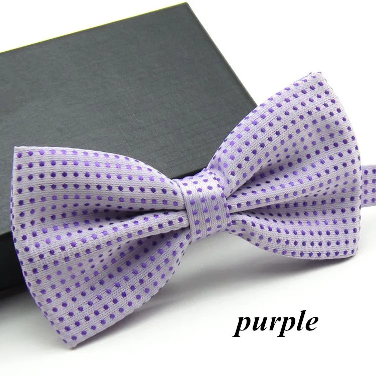 Colorful fashion bow tie for Groom men white dots bowtie popular in party wedding candy butterfly Pink Blue gravata cravat