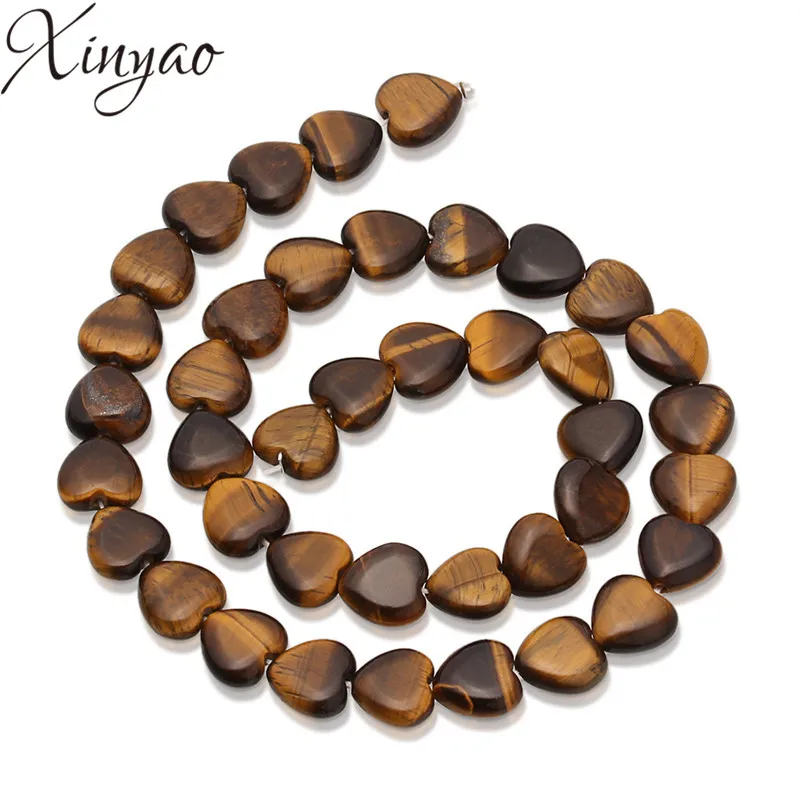 

XINYAO 38pcs/lot Heart Loose Natural Stone Beads Tiger Eye Turquoises Agates Bead For DIY Bracelet Necklace Jewelry Making