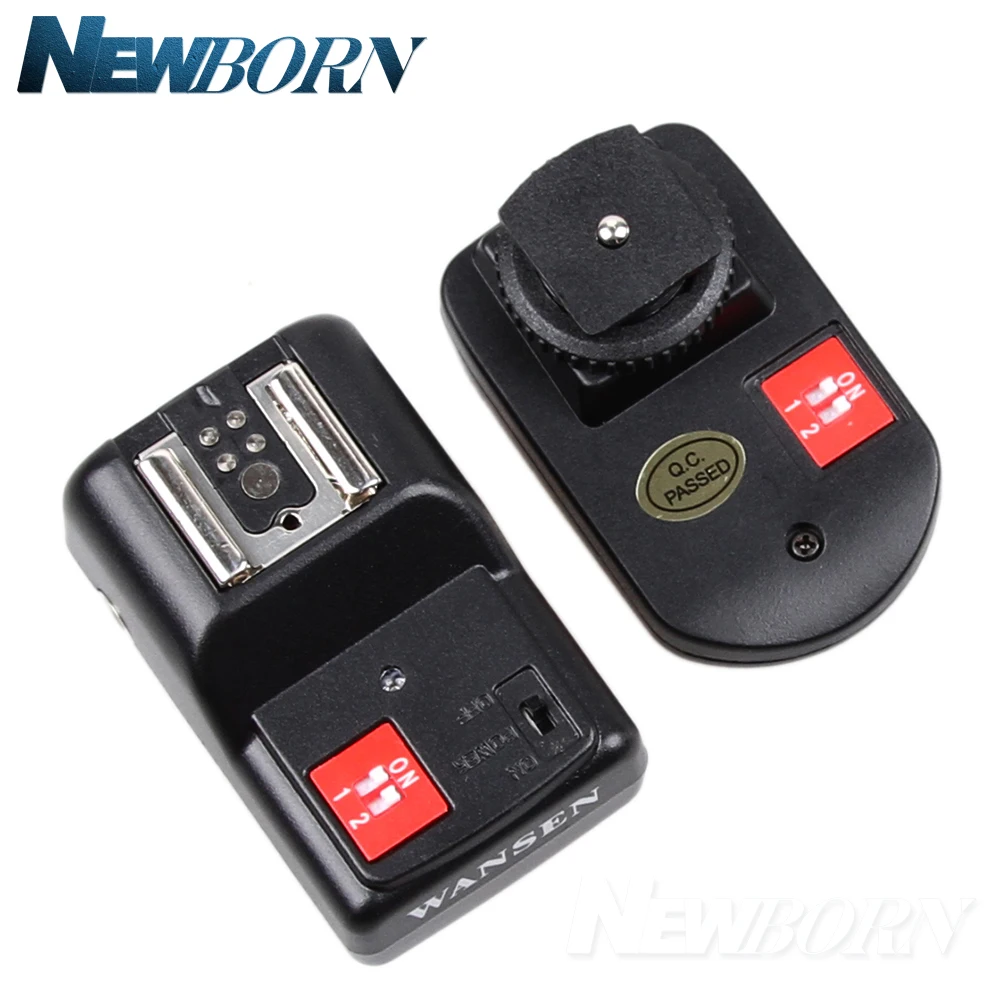 Flash Trigger 4 Channels Wireless Radio Flash Trigger Sync Speed 1/250s with receiver for Canon Nikon Pentax DSLR