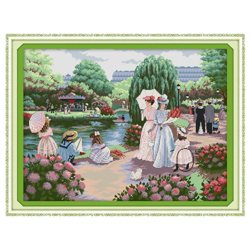 Outing Patterns Counted Cross Stitch Set DIY 11CT 14CT 16CT Stamped DMC Cross-stitch Kit Embroidery Needlework Home Decor Gifts