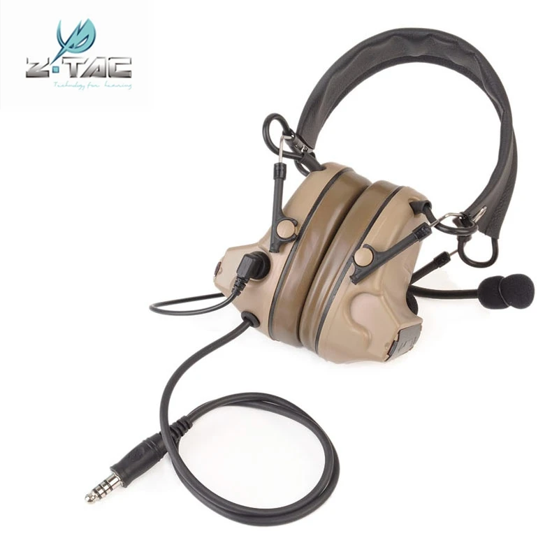 

Z Tactical Comtac II Headset Softair Noise Canceling Headphone Paintball Airsoft Hunting Earphone Dark Earth Z041