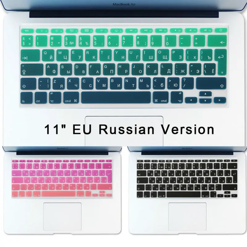 Batianda(TM) Russian Gradient Color Silicone Keyboard Cover Fit For Macbook Air 11 11.6 inch Belarus Russia Keyboard