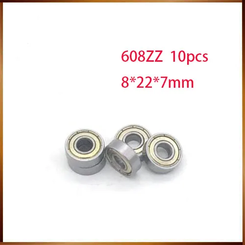 

10Pcs 608ZZ Deep Groove Ball Bearings 8*22*7mm for Printer 8mm Bore