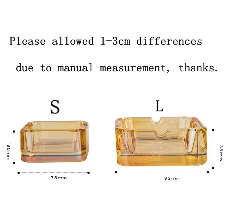 9 Colors Simple Crystal Creative Trumpet Boutique Ashtray Room Hotel Bedroom Bar Exquisite Glass Decorative Small Ashtray