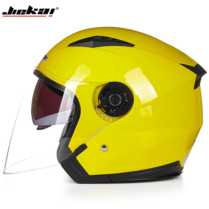 Genuine JIEKAI Helmet Motorcycle Motorbike Dual Lens Summer/Winter Open Face Helmet Moto capacete para motocicleta casco