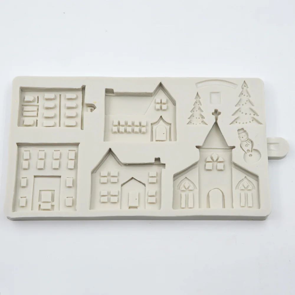 Christmas Gingerbread House Silicone Mold Fondant Mould Cake Decorating Tools Chocolate, Gumpaste, Sugarcraft, Kitchen Gadgets