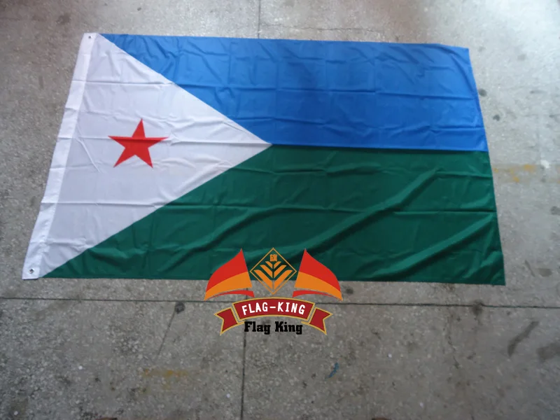 Djibouti national flag,100% polyster,120*180CM,Anti-UV,Digital Printing,flag king,Djibouti country banner