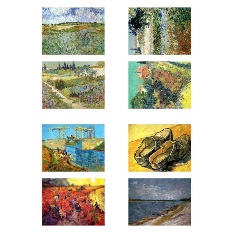 1 PCS Vincent Van Gogh Famous Painting DIY Uncut Book Journal Sticker Art Decor Scrapbooking Diary Prints Stickers