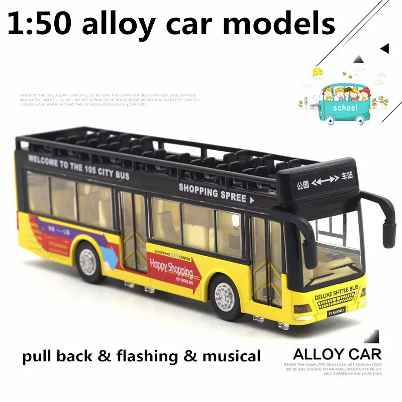 

1:50 alloy car models,high simulation double decker bus,pull back & flashing & musical,metal diecasts,toy vehicles,free shipping