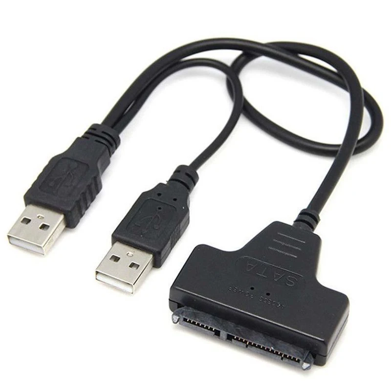 USB 2.0 To SATA 22 Pin 7+15 Pin  Adapter Cable for 2.5