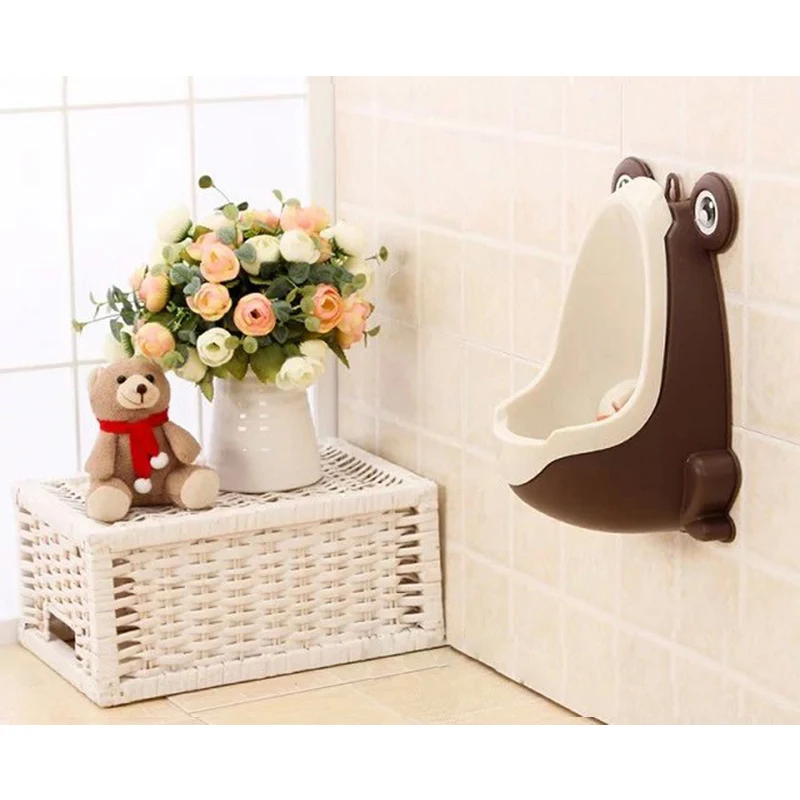 New Children Boy Potty Training Bathroom Urinal Toddler Kid Cartoon Frog Pee Aid Wall Mounted Standing PottiesToilet