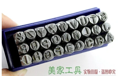 Free Shipping  2mm Hand Metal Marking Stamps Uppercase Punches letter Set