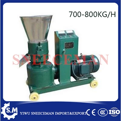 700-800 kg/giờ động vật làm thức ăn viên máy sử dụng trang trại gia cầm flat die thức ăn nhà máy thức ăn viên nhà sản xuất đường kính 300mm