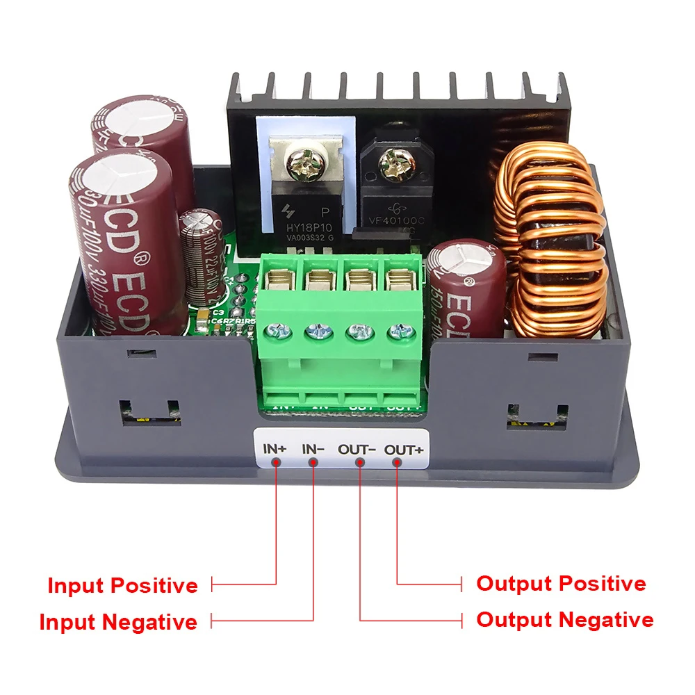 DPS8005-módulo de fuente de alimentación de voltaje constante programable, voltímetro, amperímetro, convertidor Buck, 80V, 5A, 40% de descuento