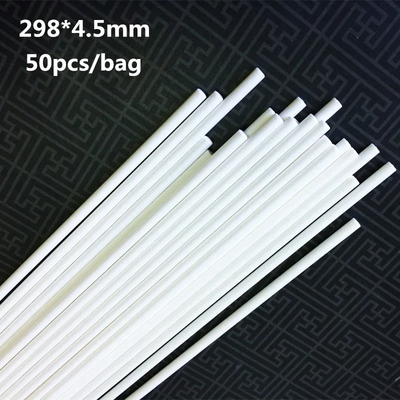 Wholesale 50pcs/lot Big Long Lollipop Sticks Cake Candy Chocolate Food Stick  White Round Paper Stick 298mm*4.5mm(9