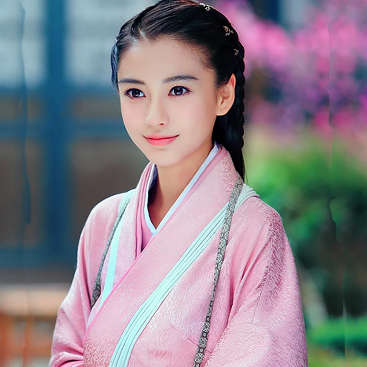 AngelaBaby Pink Aesthetic Hanfu Love Story of the Desert - Yun Zhong Ge Angelababy Same Design Costume Women's Costume Hanfu