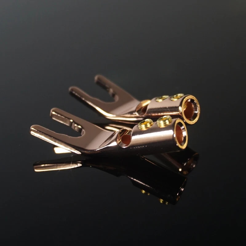 HiFi MPS Y-1 Type Y Type U HiFi Speaker connectors Banana Plugs pure copper amplifier Connectors Speaker connectors